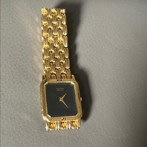 Pre-owned Vintage Citizen Elegance Gold Timepiece with Dark Face